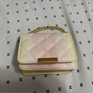 Claire’s Cream and Pink Quilted Wallet